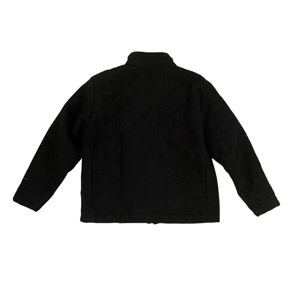 Vintage Woolrich Women's‎ Wool Quilted Charcoal Heather Full Zip Jacket- Size L